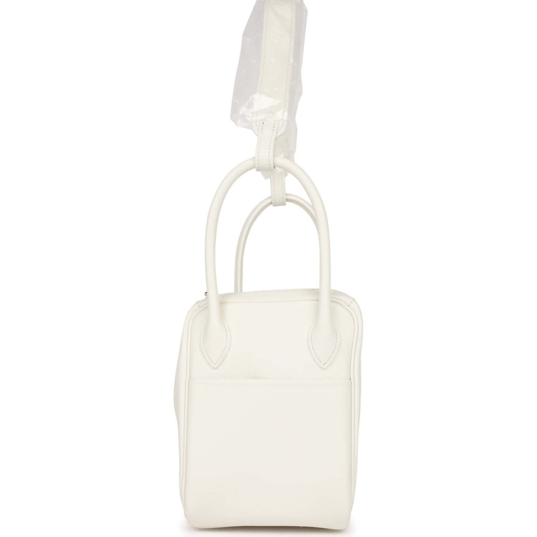 Top quality Hermes Lindy 26 White Evercolor Palladium Hardware