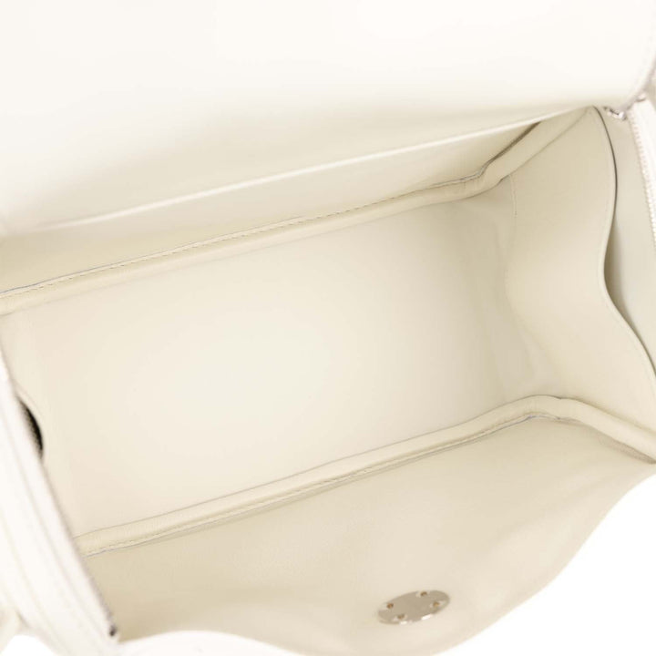 Top quality Hermes Lindy 26 White Evercolor Palladium Hardware