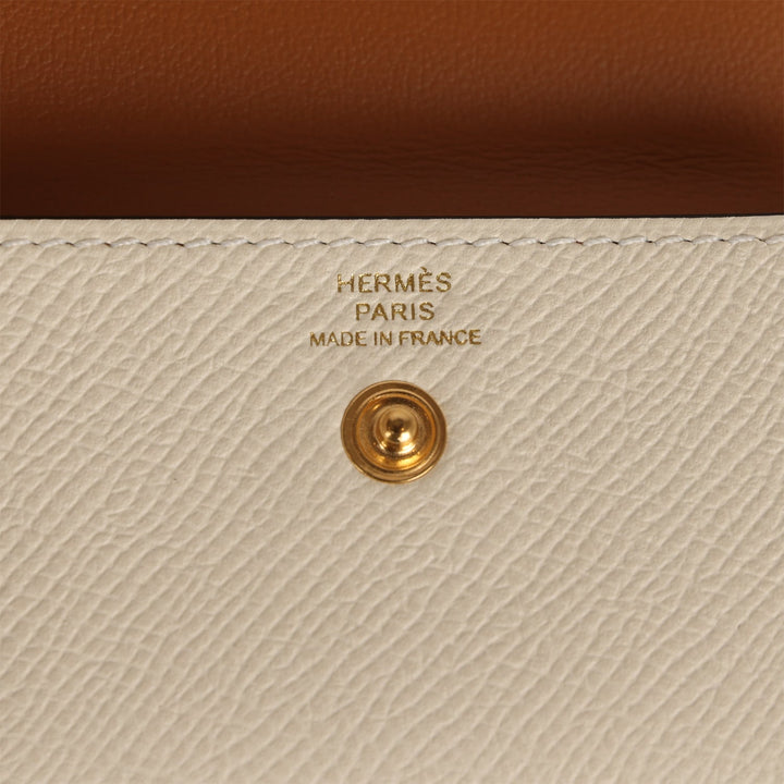 Hermes Kelly Pocket 18 Belt Biscuit/Nata Epsom Gold Hardware