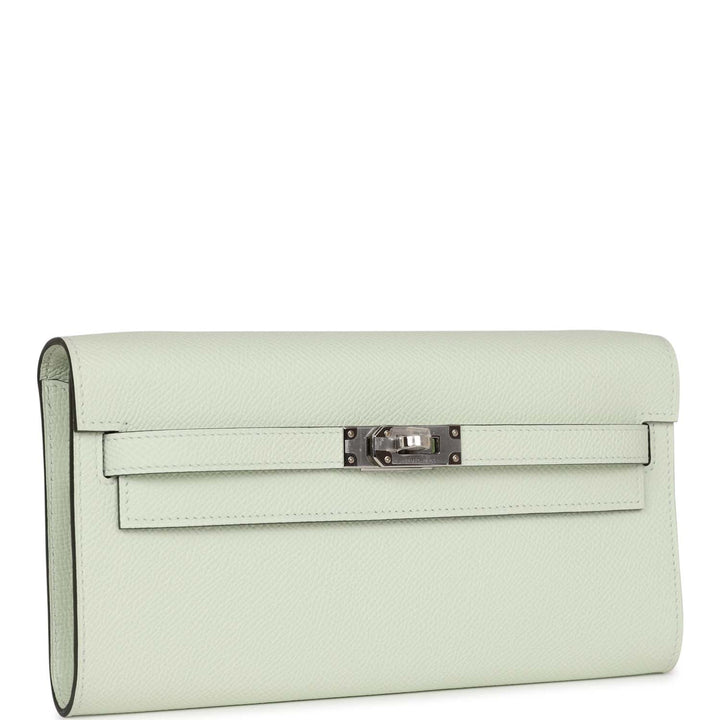 Top quality Hermes Kelly Wallet To Go Vert Fizz Epsom Palladium Hardware