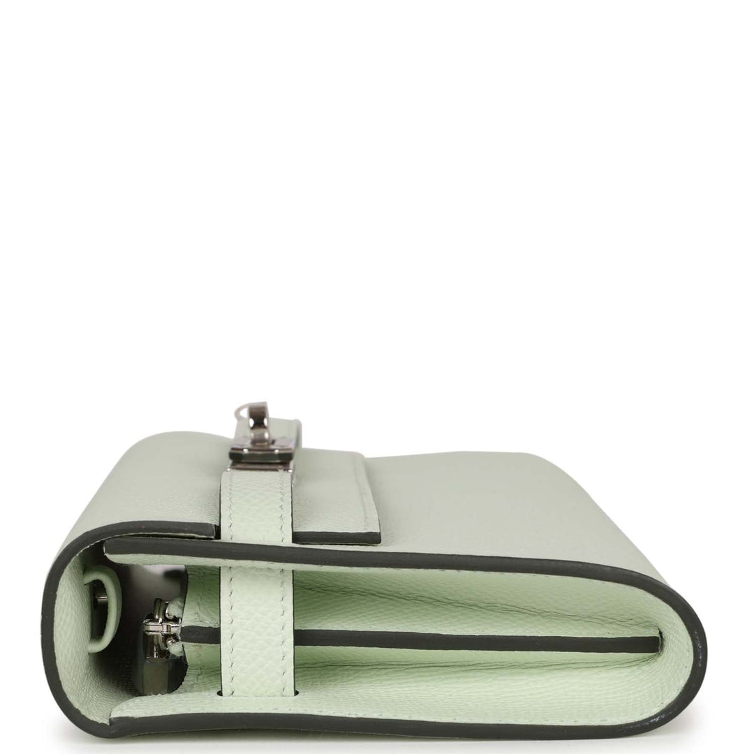 Top quality Hermes Kelly Wallet To Go Vert Fizz Epsom Palladium Hardware