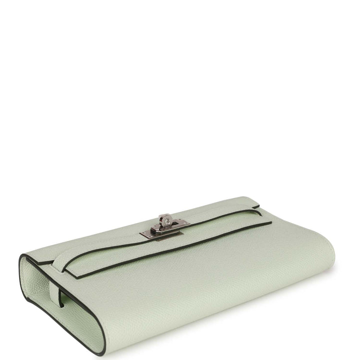 Top quality Hermes Kelly Wallet To Go Vert Fizz Epsom Palladium Hardware