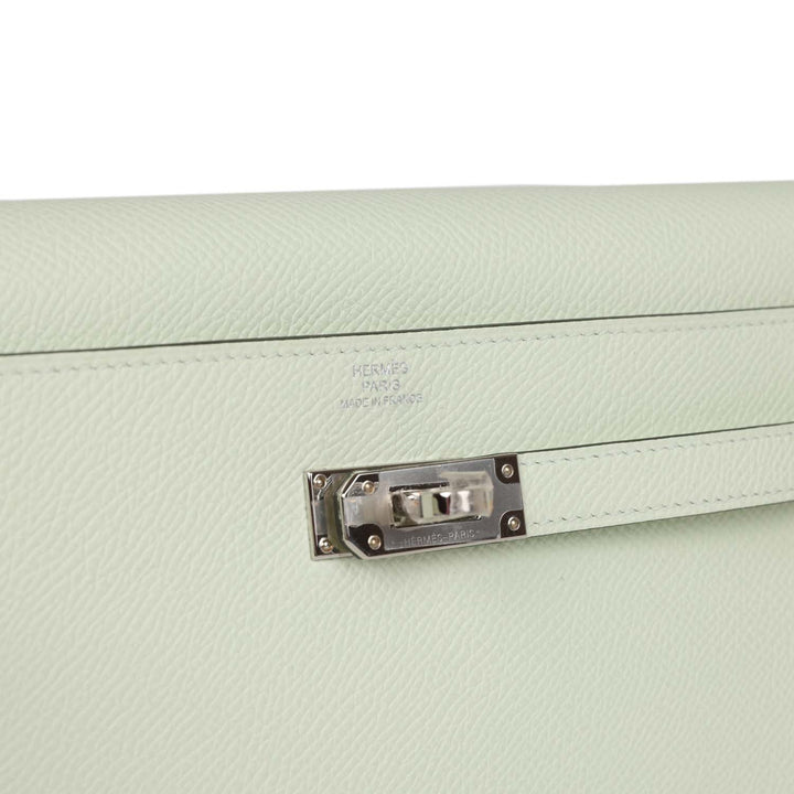 Top quality Hermes Kelly Wallet To Go Vert Fizz Epsom Palladium Hardware