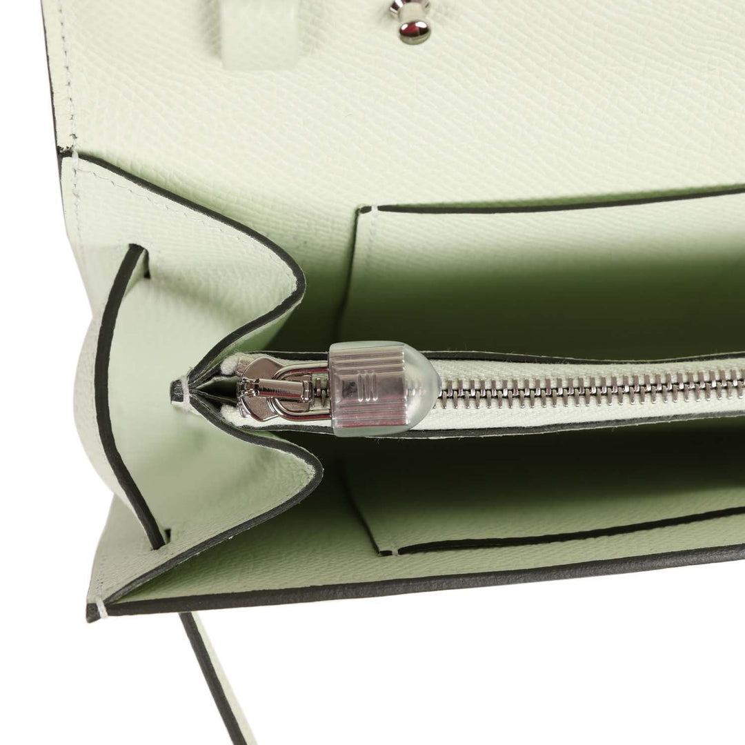 Top quality Hermes Kelly Wallet To Go Vert Fizz Epsom Palladium Hardware