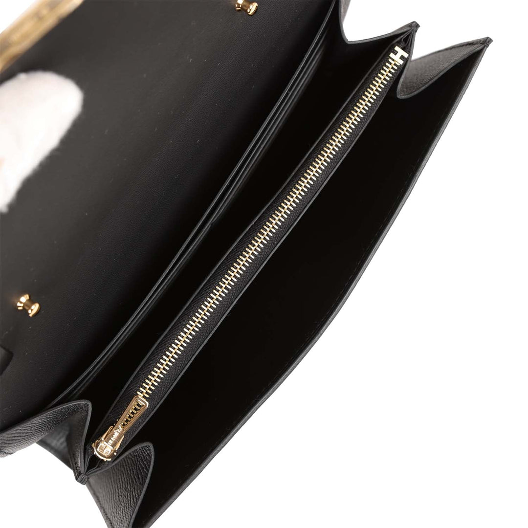 Top quality Hermes Constance Wallet To Go Black Epsom Gold Hardware
