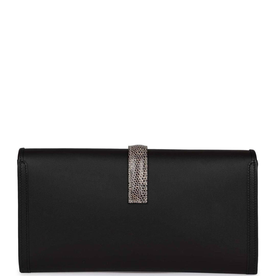 Top quality Hermes Jige Elan Touch Black Swift and Ombre Lizard