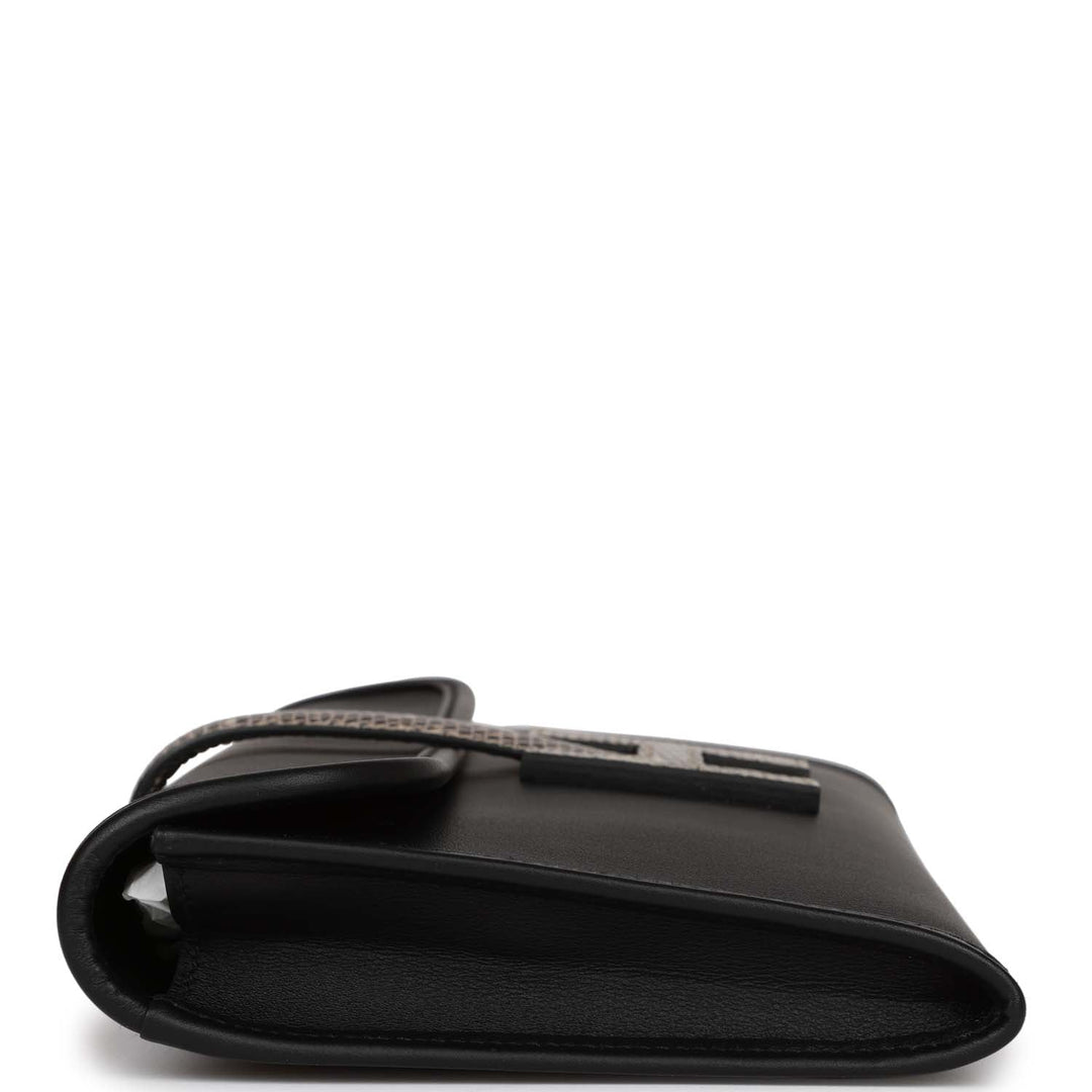 Top quality Hermes Jige Elan Touch Black Swift and Ombre Lizard