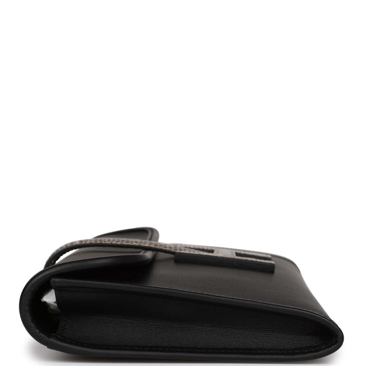 Top quality Hermes Jige Elan Touch Black Swift and Ombre Lizard