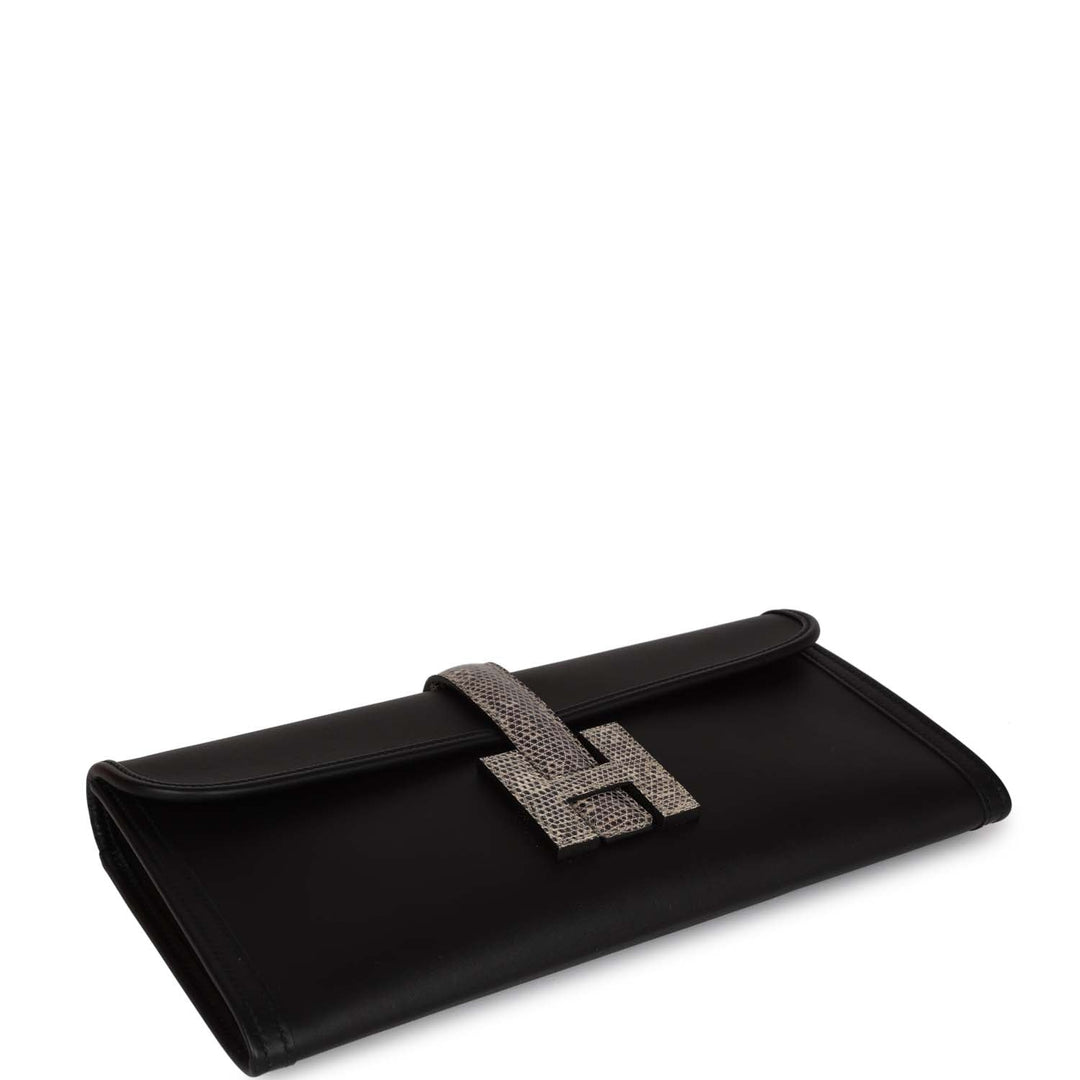 Top quality Hermes Jige Elan Touch Black Swift and Ombre Lizard