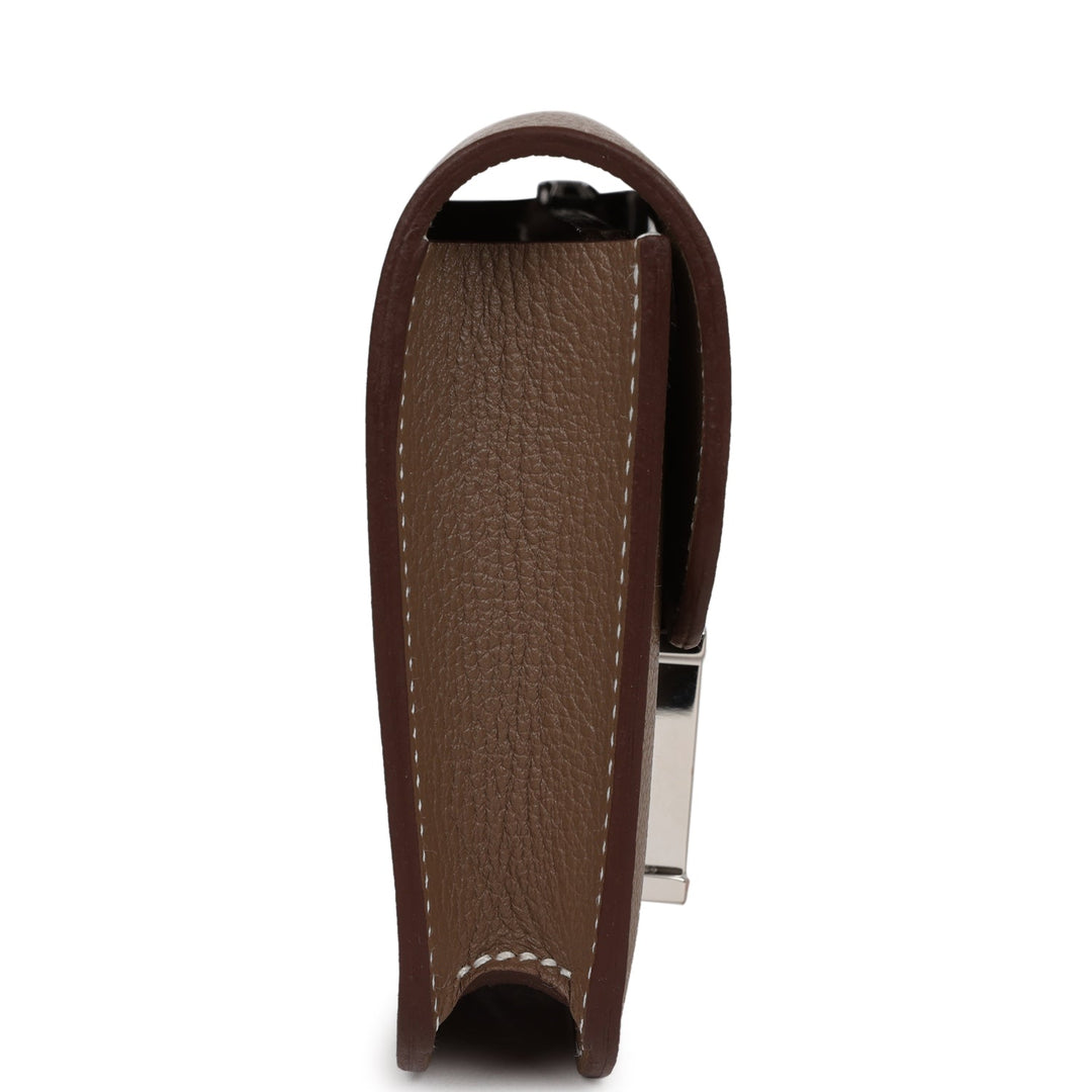 Top quality Hermes Constance Slim Wallet Etoupe Evercolor Palladium Hardware