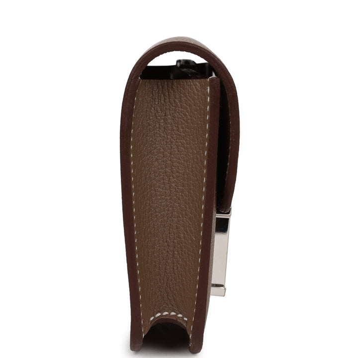 Top quality Hermes Constance Slim Wallet Etoupe Evercolor Palladium Hardware