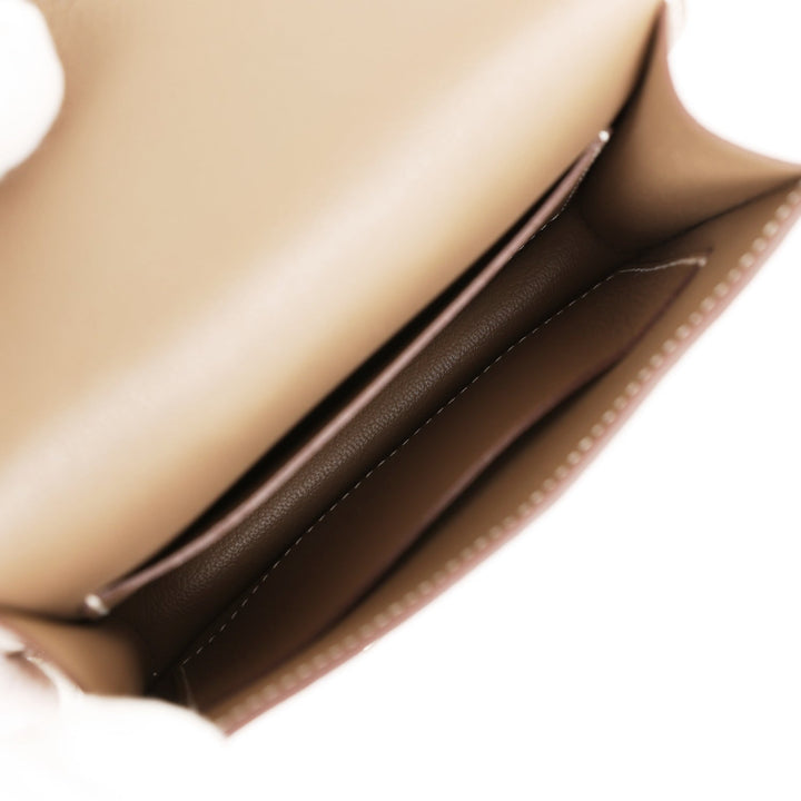 Top quality Hermes Constance Slim Wallet Etoupe Evercolor Palladium Hardware
