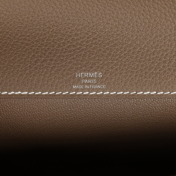 Hermes Kelly Depeches 25 Etoupe Togo Palladium Hardware
