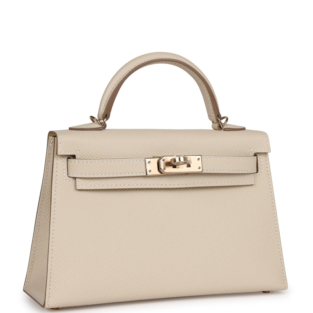 Top quality Hermes Kelly Sellier 20 Craie Verso Epsom Permabrass Hardware