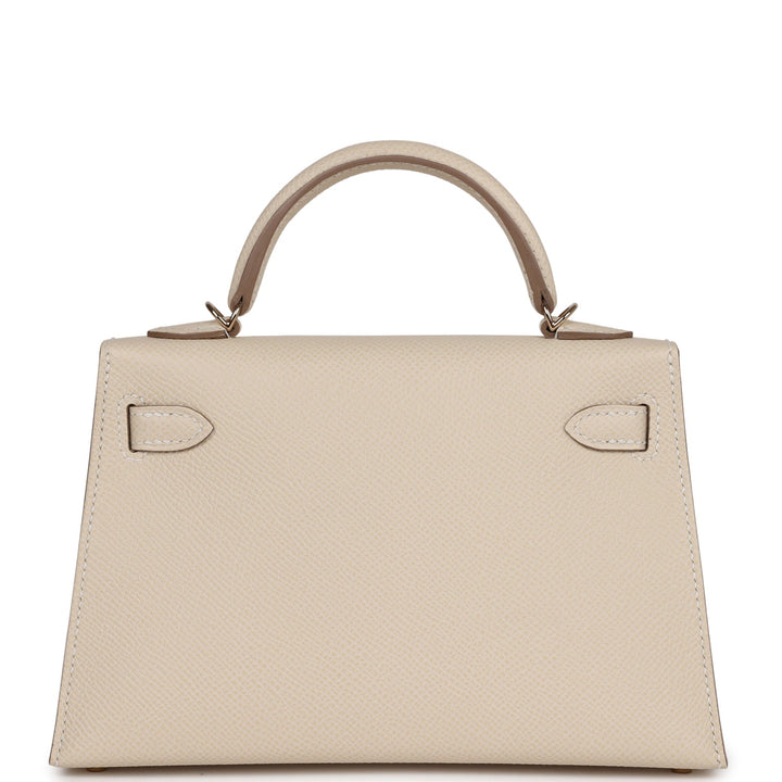Top quality Hermes Kelly Sellier 20 Craie Verso Epsom Permabrass Hardware