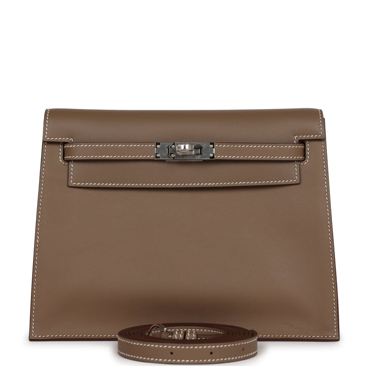 Top quality Hermes Kelly Danse Etoupe Swfit Palladium Hardware