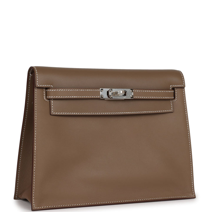 Top quality Hermes Kelly Danse Etoupe Swfit Palladium Hardware