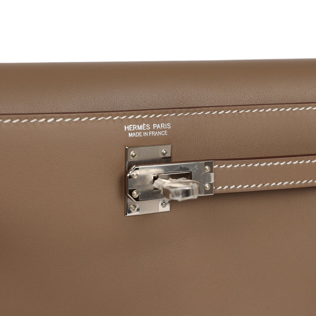 Top quality Hermes Kelly Danse Etoupe Swfit Palladium Hardware