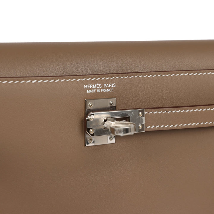 Top quality Hermes Kelly Danse Etoupe Swfit Palladium Hardware