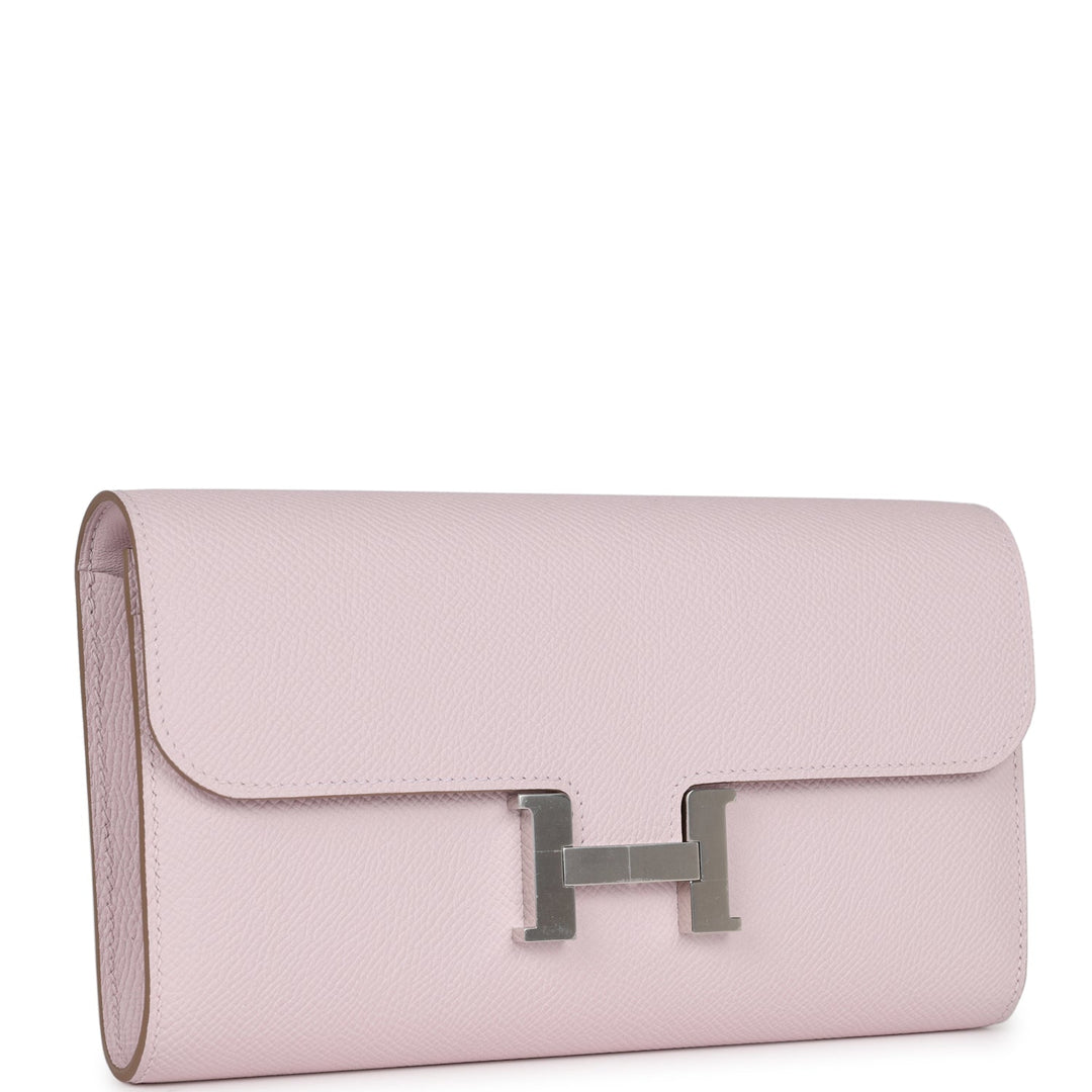 Top quality Hermes Constance Wallet To Go Mauve Pale Epsom Palladium Hardware