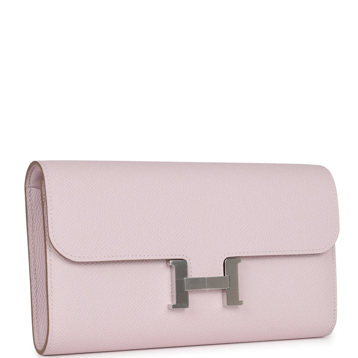 Top quality Hermes Constance Wallet To Go Mauve Pale Epsom Palladium Hardware