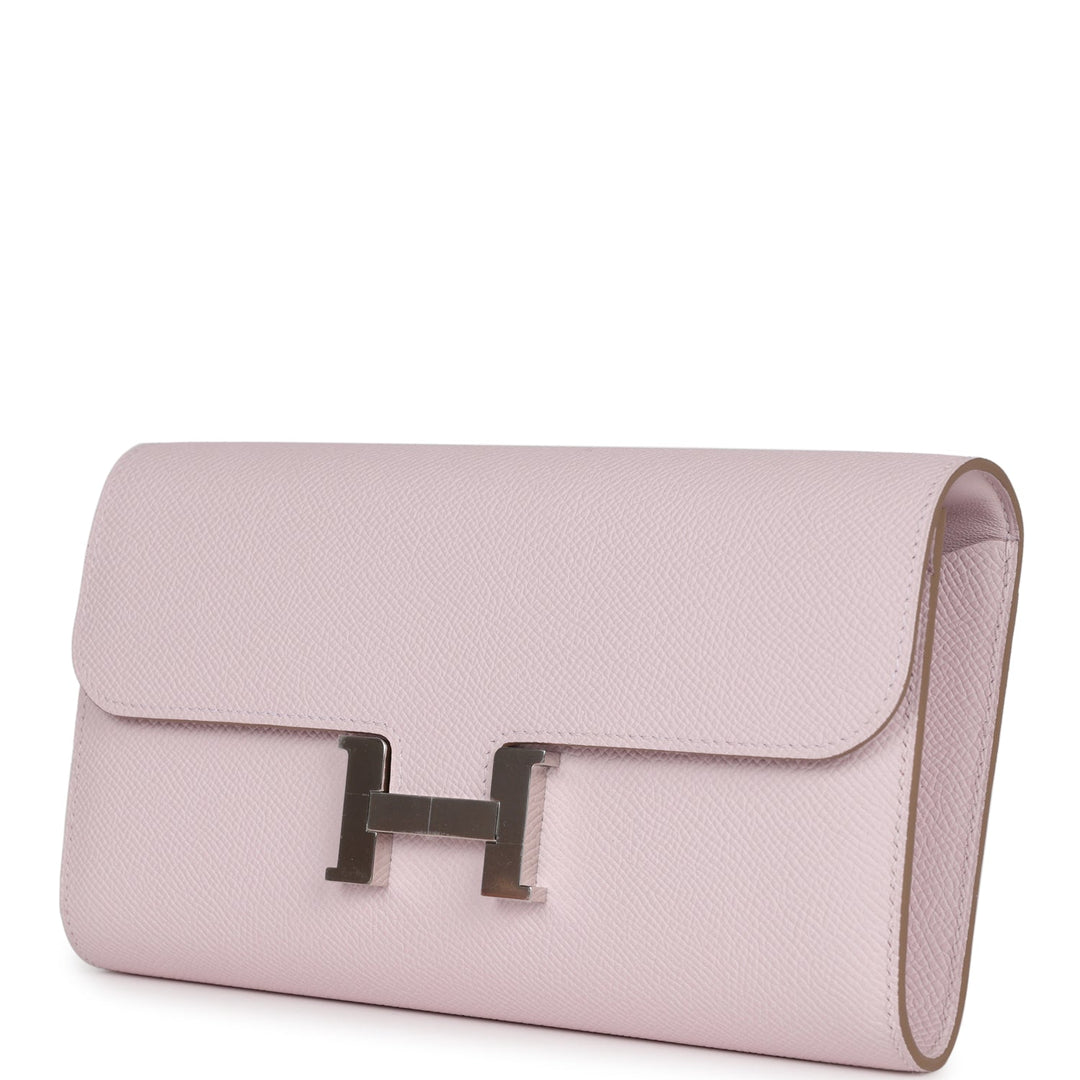 Top quality Hermes Constance Wallet To Go Mauve Pale Epsom Palladium Hardware