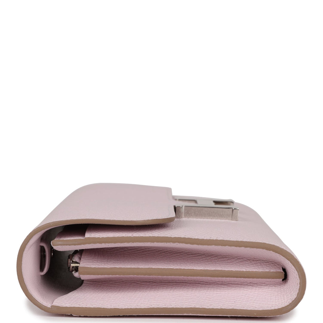 Top quality Hermes Constance Wallet To Go Mauve Pale Epsom Palladium Hardware