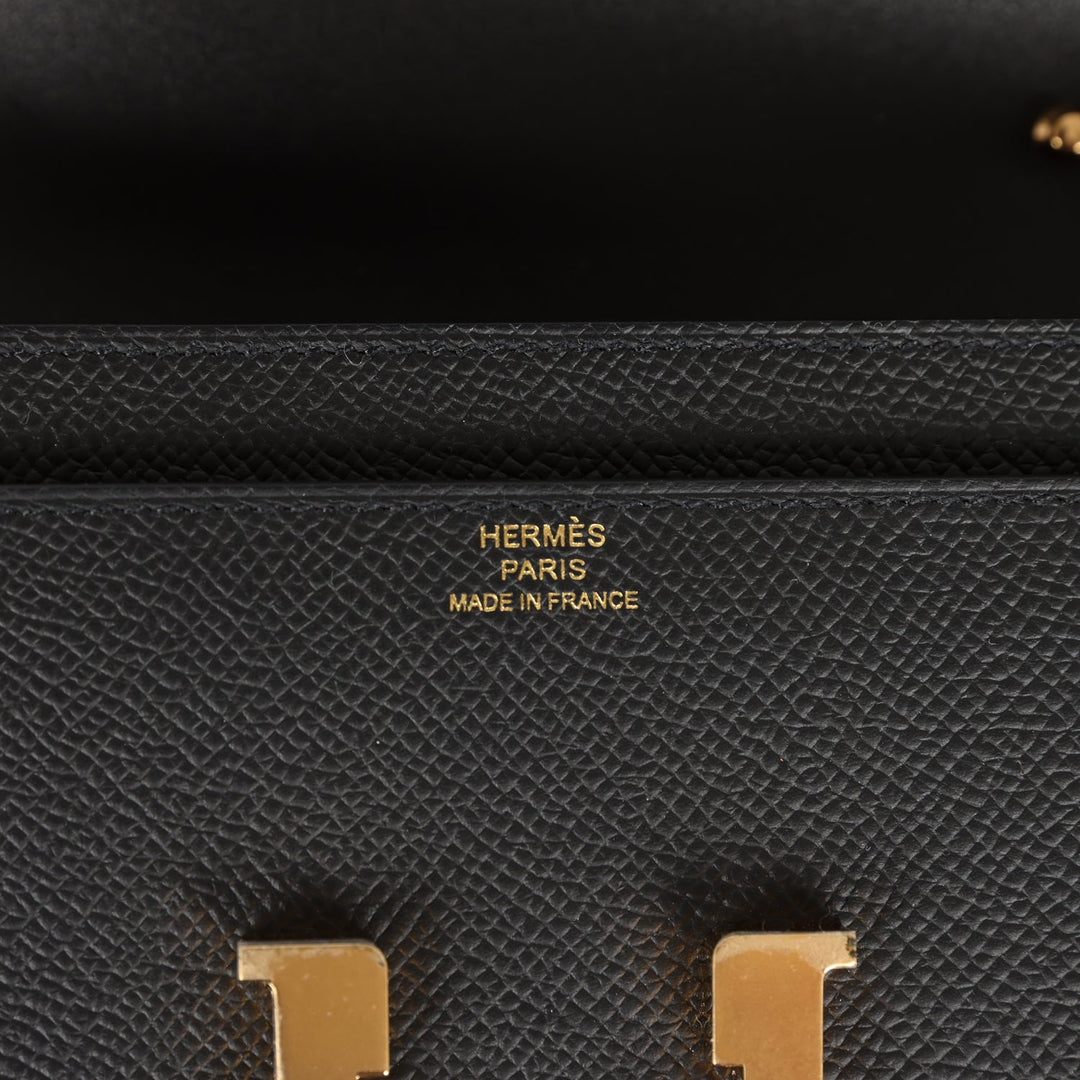 Hermes Constance Wallet To Go Black Epsom Gold Hardware