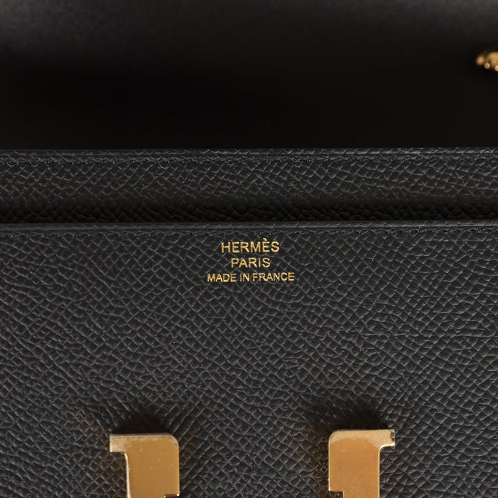 Hermes Constance Wallet To Go Black Epsom Gold Hardware