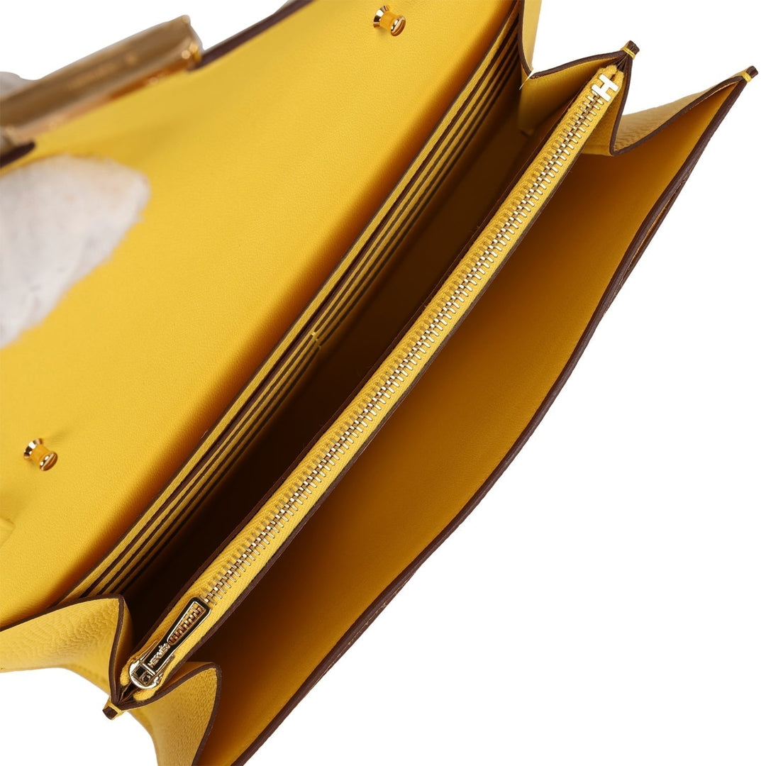 Top quality Hermes Constance To Go Wallet Jaune De Naples Epsom Gold Hardware