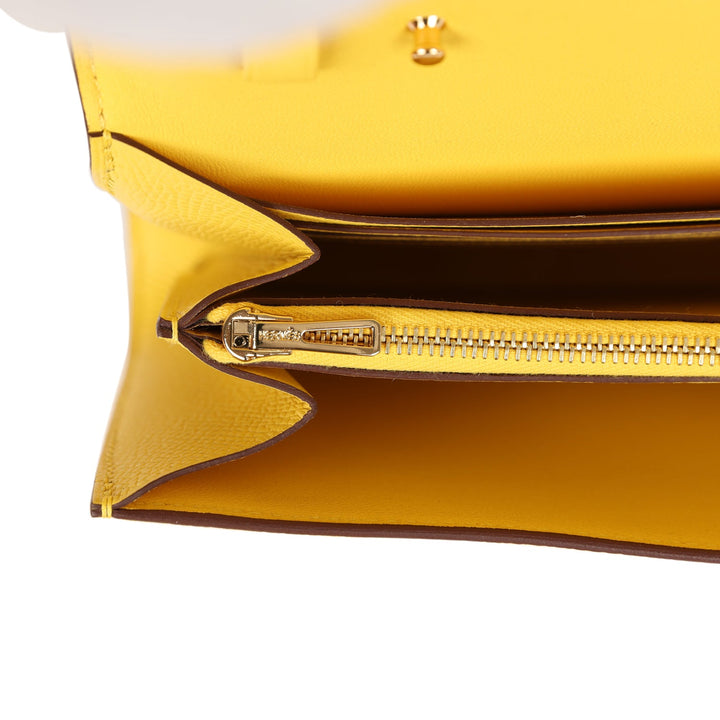 Top quality Hermes Constance To Go Wallet Jaune De Naples Epsom Gold Hardware