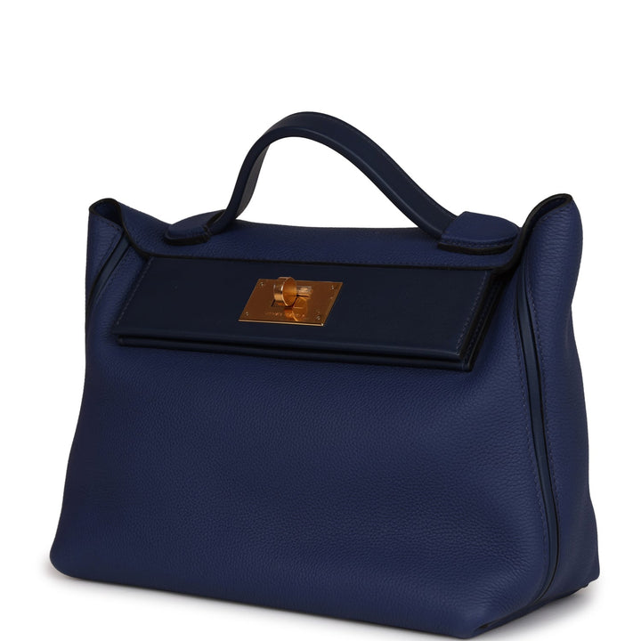 Top quality Hermes 24/24 29 Bleu Saphir Togo and Bleu Navy Swift Gold Hardware