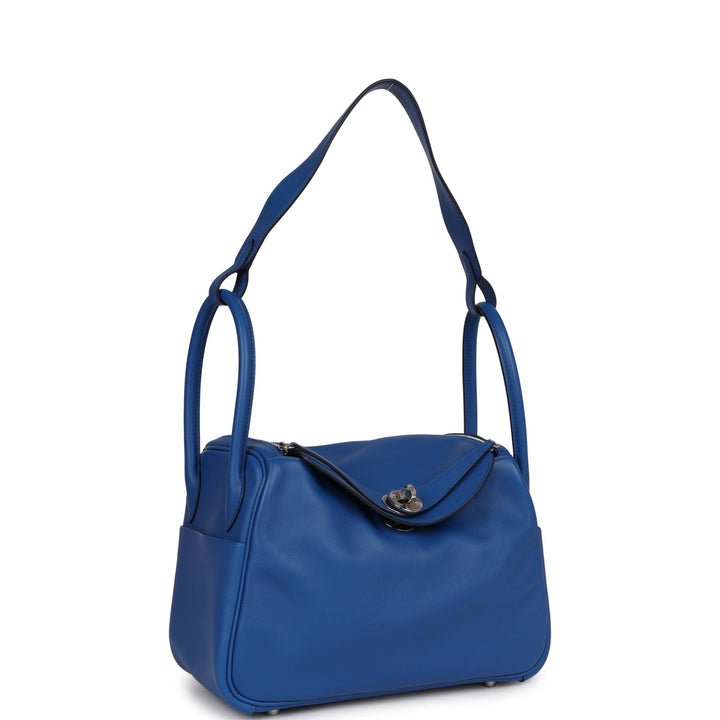 Top quality Hermes Lindy 26 Bleu France Verso Swift Palladium Hardware