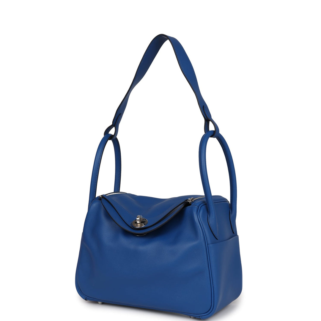Top quality Hermes Lindy 26 Bleu France Verso Swift Palladium Hardware