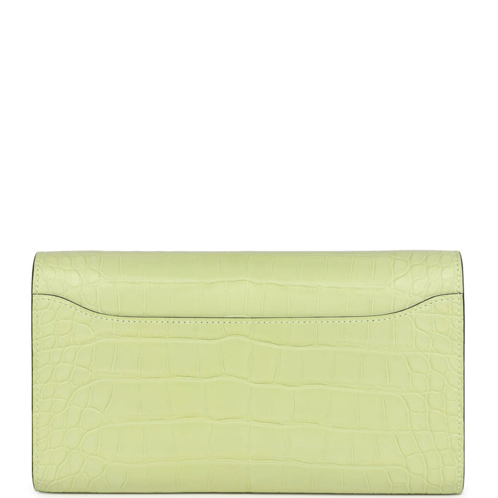 Hermes Constance Wallet To Go Jaune Bourgeon Matte Alligator Palladium Hardware