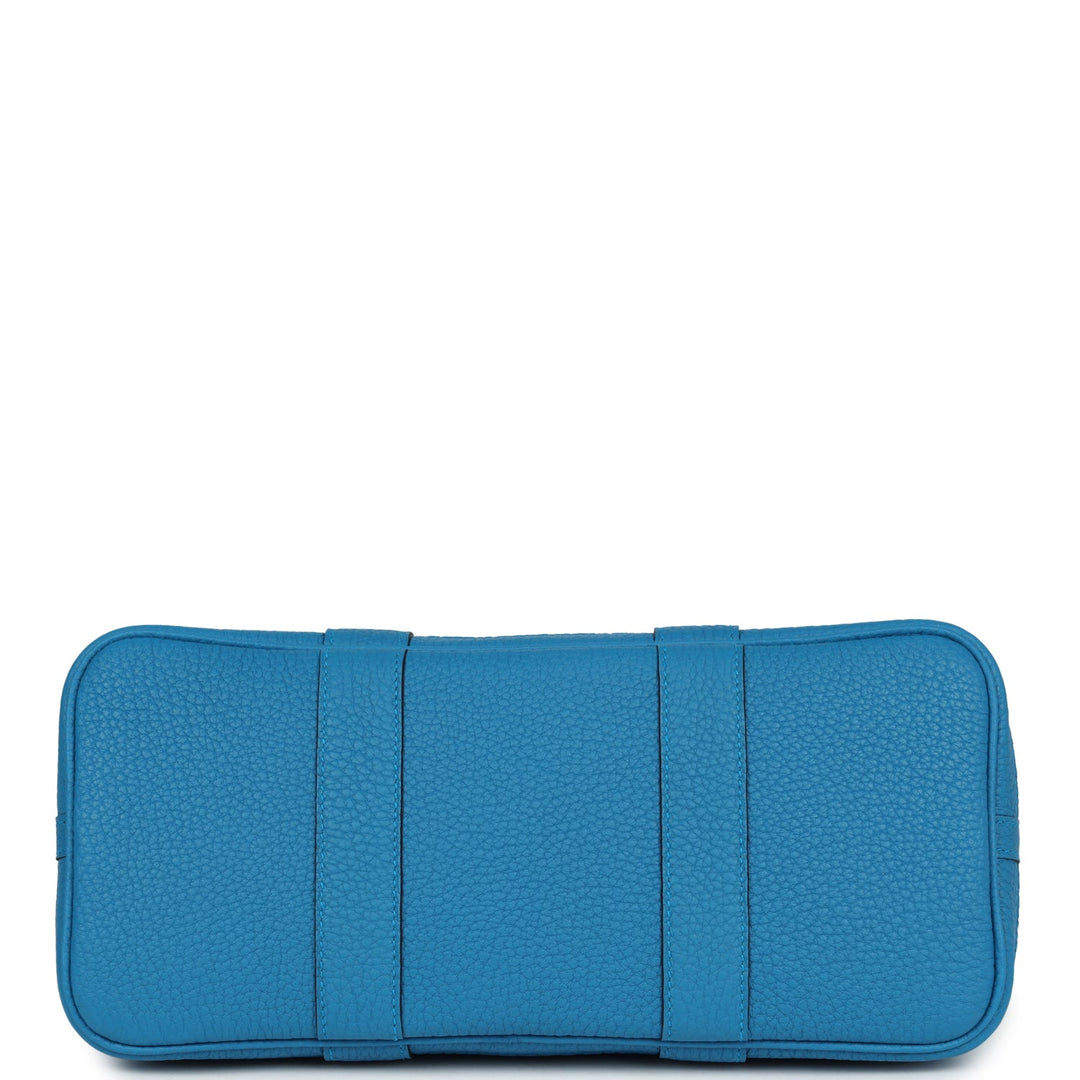 Hermes Garden Party 30 Bleu Zanzibar Negonda Palladium Hardware