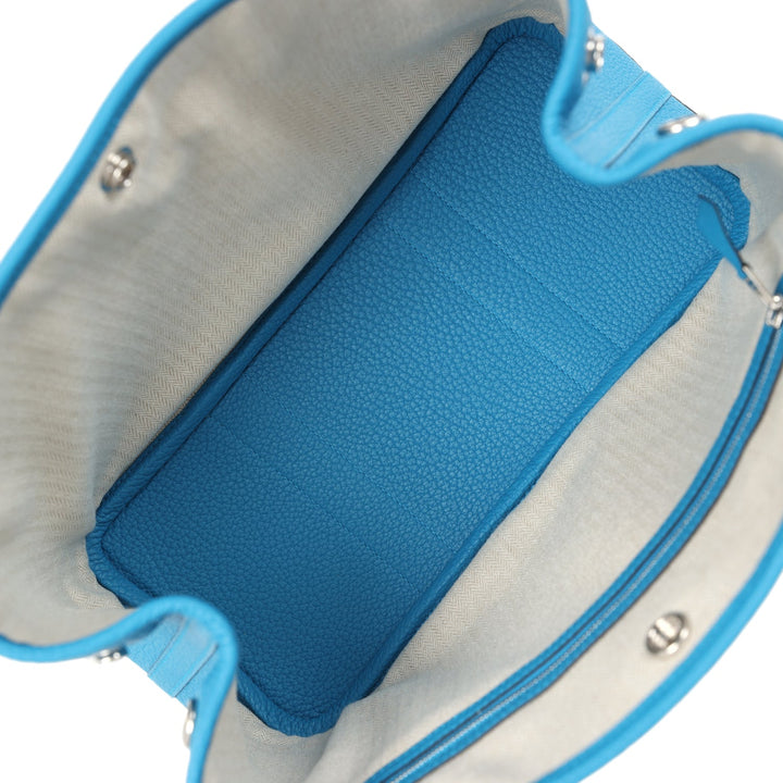Hermes Garden Party 30 Bleu Zanzibar Negonda Palladium Hardware