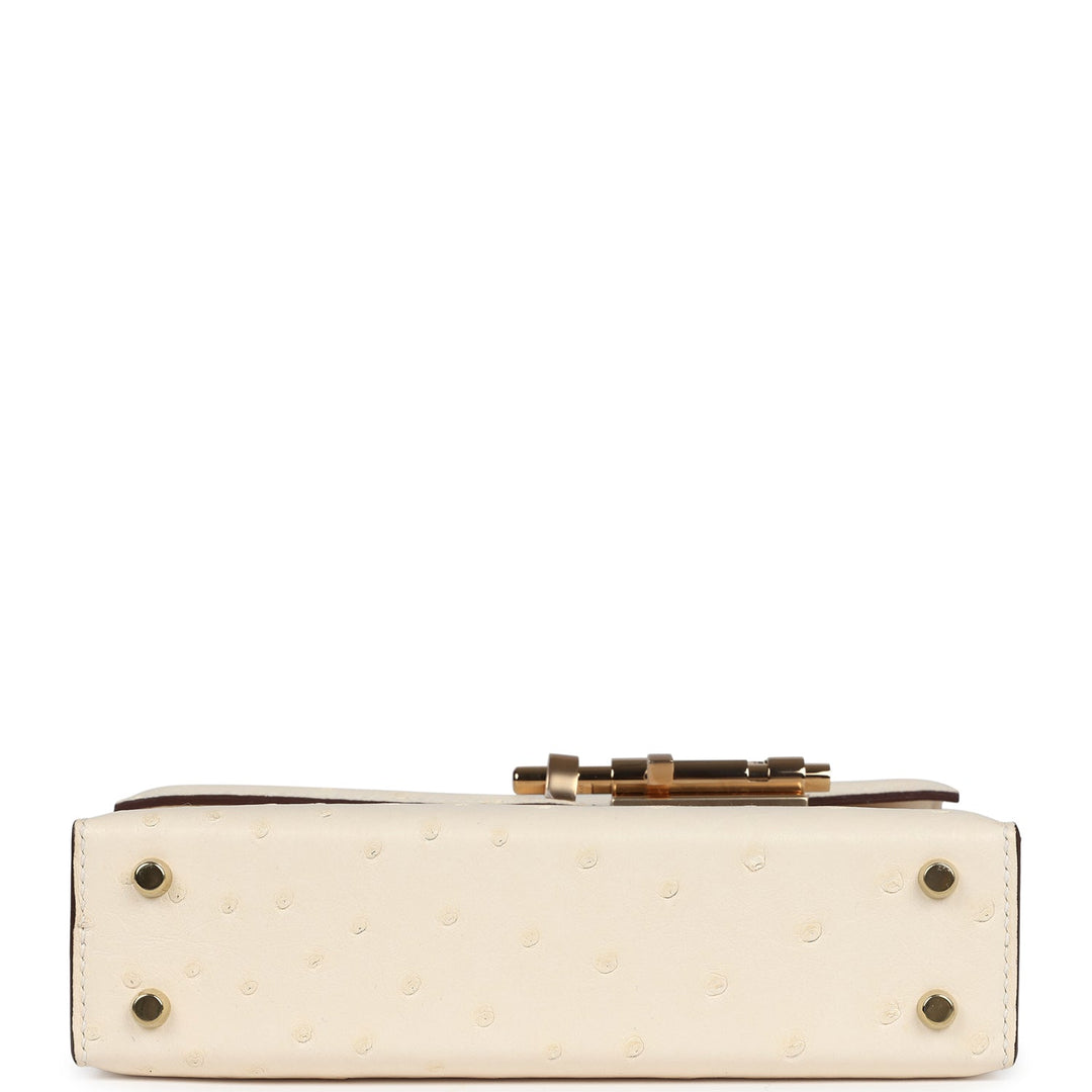 Hermes Mini Verrou Chaine Bag Nata Ostrich Permabrass Hardware