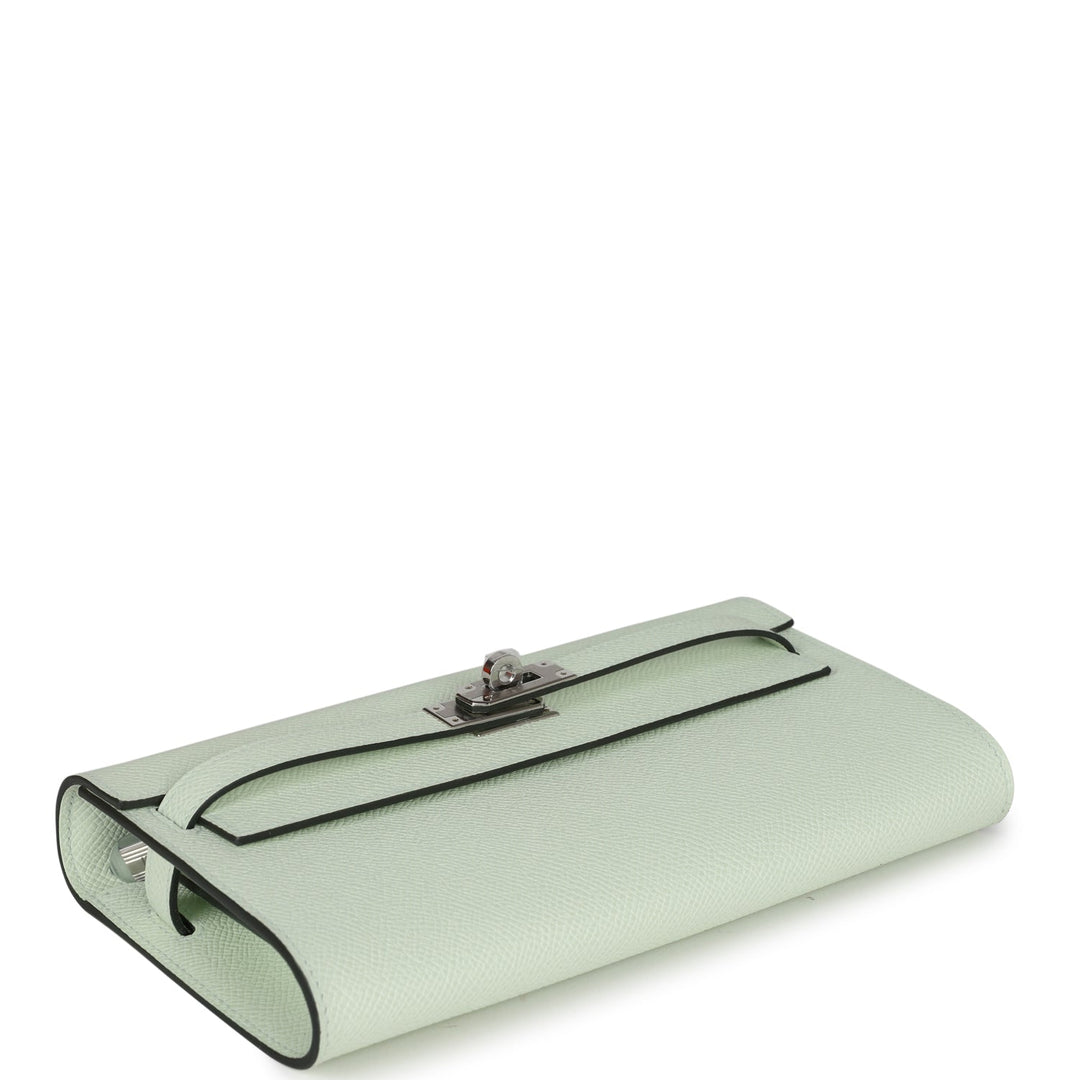 Hermes Kelly Wallet To Go Vert Fizz Epsom Palladium Hardware