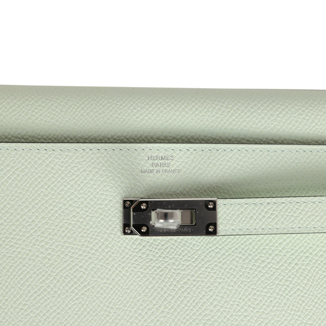 Hermes Kelly Wallet To Go Vert Fizz Epsom Palladium Hardware