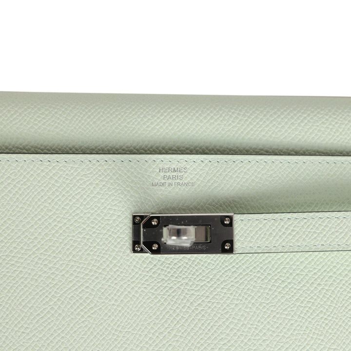 Hermes Kelly Wallet To Go Vert Fizz Epsom Palladium Hardware