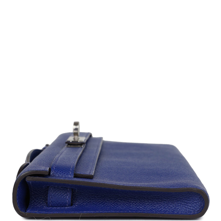 Hermes Kelly Cut Bleu Electric Epsom Palladium Hardware