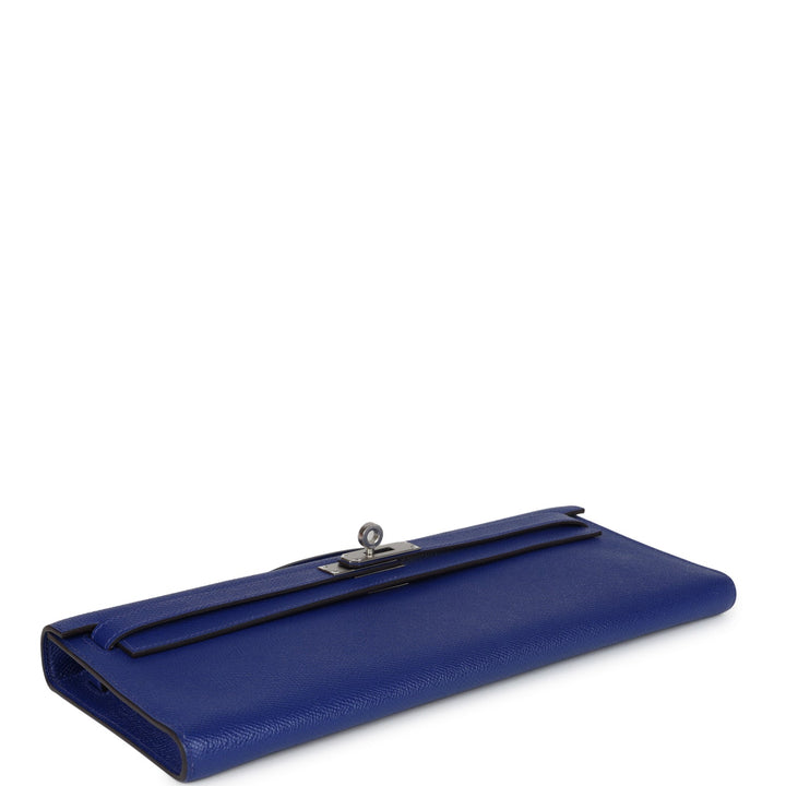 Hermes Kelly Cut Bleu Electric Epsom Palladium Hardware