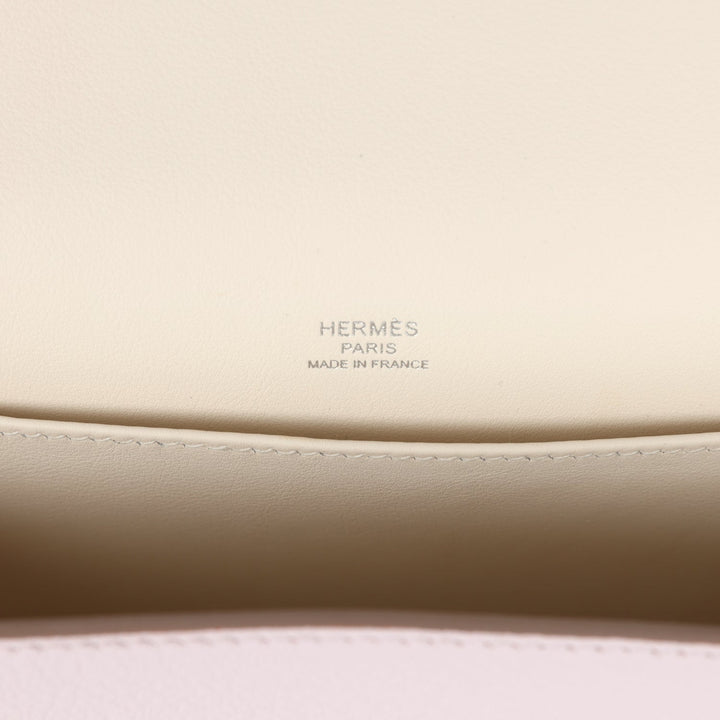 Hermes Geta Mauve Pale and Rouge Sellier Chevre Palladium Hardware