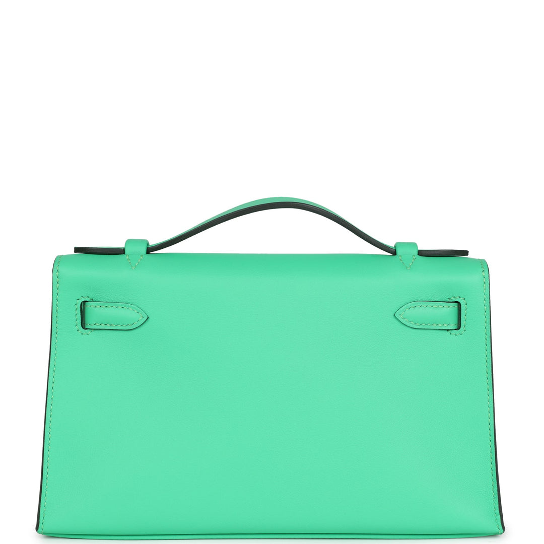 Hermes Kelly Pochette Vert Comics Swift Gold Hardware