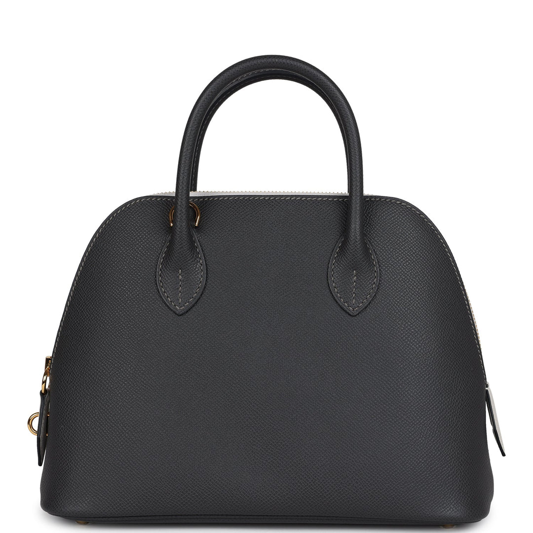Hermes 1923 Bolide 25 Graphite and Gris Pale Epsom Gold Hardware