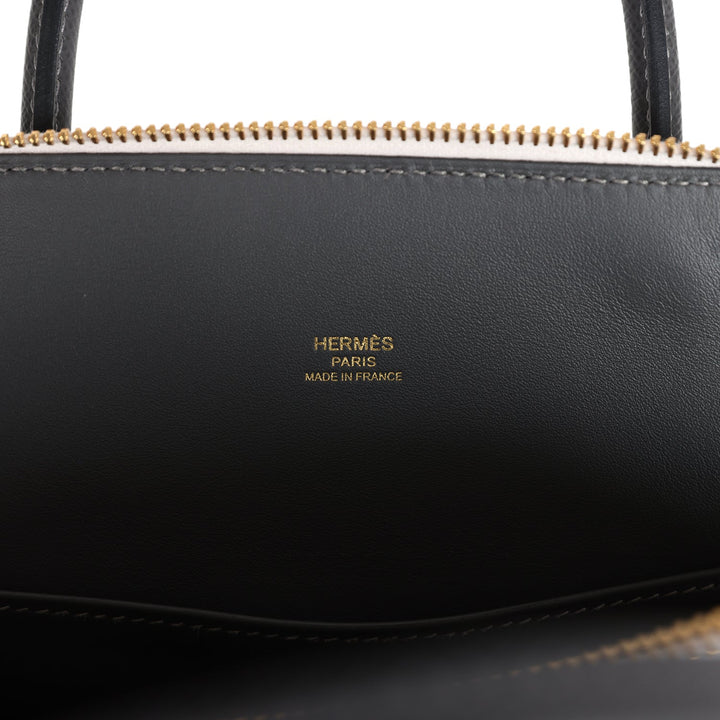 Hermes 1923 Bolide 25 Graphite and Gris Pale Epsom Gold Hardware