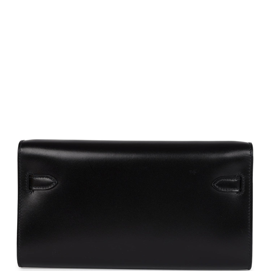 Hermes Kelly Wallet To Go Black Box Gold Hardware