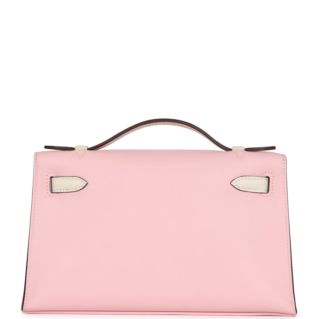 Hermes Special Order (HSS) Kelly Pochette Rose Sakura and Nata Swift Rose Gold Hardware