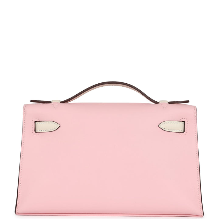Hermes Special Order (HSS) Kelly Pochette Rose Sakura and Nata Swift Rose Gold Hardware